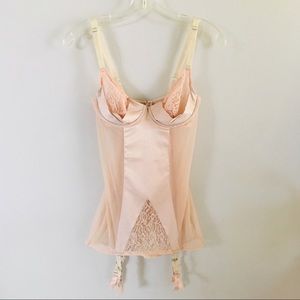 Victoria’s Secret blush pink slip w/ garters, 34C